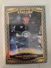 2024-25 Upper Deck Stature 2023-24 Base Update Auto Pavel Mintyukov #49 card