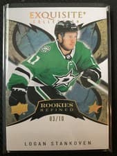 2024-25 Upper Deck Ice Exquisite Collection Rookies Refined Logan Stankoven #RR-8 card