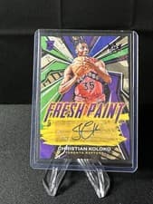 Christian Koloko 2022 Panini Court Kings Fresh Paint Autographs card