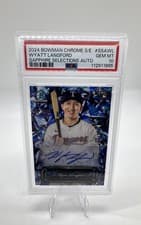 2024 Bowman Sapphire Edition Selections Autographs Wyatt Langford #SSA-WL card