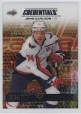 2025-26 Upper Deck Credentials Acetate Ticket Access John Carlson #TA-JC card