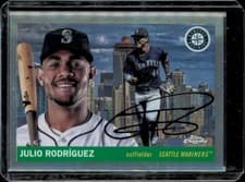 2025 Topps Chrome Platinum 1955 Topps City Variations Julio Rodríguez #55CV-67 card