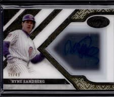2025 Topps Tier One Clearly Perfect Autographs Ryne Sandberg #CPA-RS card