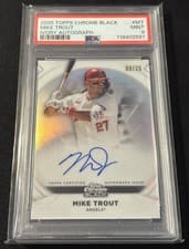 2025 Topps Chrome Black Ivory Autographs Mike Trout #IVA-MT card