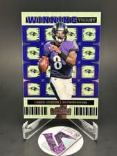 Lamar Jackson 2022 Panini Contenders Winning Ticket card