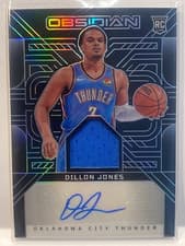 2024-25 Panini Obsidian Rookie Jersey Ink Dillon Jones #RJI-DIL card