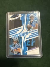Bryce Young / Chuba Hubbard 2025 Panini Absolute Team Tandem Materials card