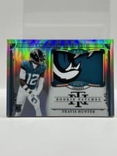2025 Panini National Treasures Rookie Patches Premium Travis Hunter #208 card