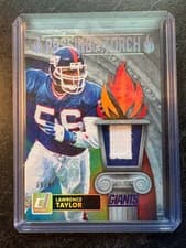 2025 Donruss Passing the Torch Jerseys Lawrence Taylor / Abdul Carter #PTJ-LB card
