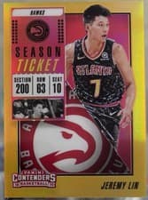 Jeremy Lin Premium Gold 2018 Panini Contenders card