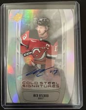 2025-26 SPx Cold Steel Signatures Nico Hischier #CS-NH card