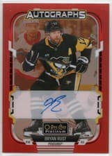 2025-26 O-Pee-Chee Platinum Red Rainbow Autos Bryan Rust #RA-BR