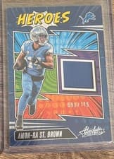 2025 Panini Absolute Absolute Heroes Memorabilia Amon-Ra St. Brown #AHM-ASB card