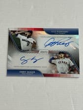 2025 Stadium Club Dual Autographs Alex Rodriguez/Corey Seager #DA-RS card