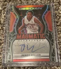 Percy Miller 2024-25 Panini Obsidian Magmatic Signatures card
