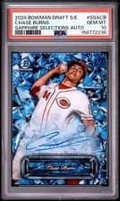 2024 Bowman Draft Sapphire Edition Selections Autographs Chase Burns #SSA-CB card