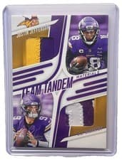 2025 Panini Absolute Team Tandem Materials Justin Jefferson / J.J. McCarthy #TTM-MIN card