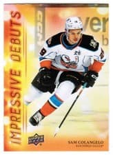 2025-26 Upper Deck AHL Impressive Debuts Sam Colangelo #ID-1 card