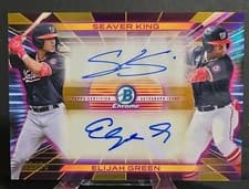 2024 Bowman Draft Prospect Dual Autographs Seaver King / Elijah Green #PDA-KG card