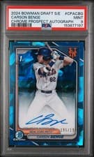 2024 Bowman Draft Sapphire Edition Prospect Autographs Carson Benge #CPA-CBG card