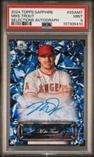 2024 Topps Chrome Sapphire Edition Selections Autographs Mike Trout #SSA-MT card