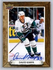 2024-25 Upper Deck Engrained Icons Beehive Portrait Signatures David Karpa #BH-DK card