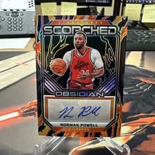 2024-25 Panini Obsidian Scorched Signatures Norman Powell #SS-NPL card