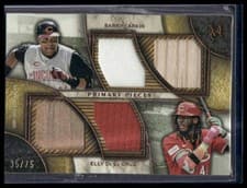 2025 Topps Museum Collection Dual Player Primary Pieces Quad Relics Elly De La CRUZ #DPQR-LD card