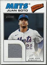 Juan Soto 2026 Topps Heritage Real One Relics card