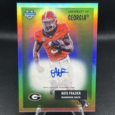 2025 Bowman University Chrome 1955 Bowman Football Autographs Nate Frazier #55AV-NF card