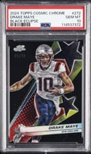 Drake Maye 2024 Topps Chrome Cosmic StarFractor card