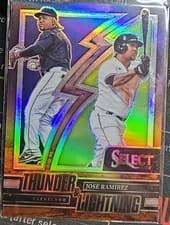 Jose Ramirez 2022 Panini Select Thunder and Lightning card