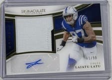 2025 Panini Immaculate Premium Patch Autographs Laiatu Latu #47 card