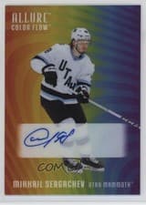 2025-26 Upper Deck Allure Color Flow Full Rainbow Auto Mikhail Sergachev #RA-MS card