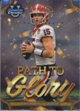 Carson Beck 2024 Bowman University Chrome Path to Glory Set card