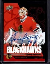 2025-26 Upper Deck Chicago Blackhawks Centennial Red Hot Autos Darren Pang #75 card