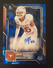 Michael Taaffe 2025 Bowman University Chrome Sapphire Chrome Prospect Autographs card
