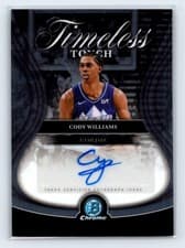 2025-26 Bowman Timeless Touch Signatures Cody Williams #TTA-CW card