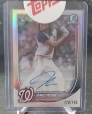 2025 Bowman Chrome Rookie Autographs James Wood #CRA-JW card