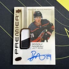 2024-25 Upper Deck Premier Acetate Auto Patch Rookies Bradly Nadeau #AR-BN card