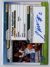 2024-25 Bowman University Chrome College Application Autographs Jayden Nunn #CAA-JN card