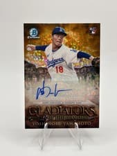 2024 Bowman Chrome Gladiators of the Diamond Autographs Yoshinobu Yamamoto #GDA-YY card