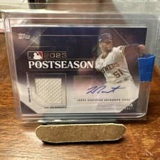 2024 Topps Postseason Performance Autograph Relic Freddy Peralta #PPAR-FP card
