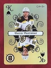 2025-26 O-Pee-Chee Playing Cards David Pastrnak #K-SPADES card