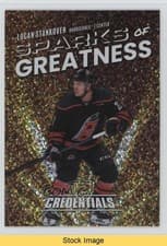 2025-26 Upper Deck Credentials Sparks of Greatness Logan Stankoven #SG-16 card