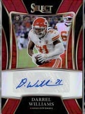 Darrel Williams 2021 Panini Select Signatures Select card