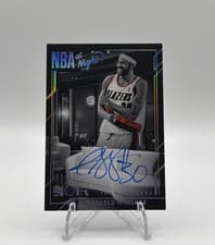 2024-25 Panini Noir NBA at Night Signatures Set Rasheed Wallace #25 card