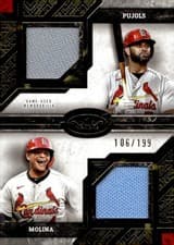 2025 Topps Tier One Dual Player Relics Albert Pujols / Yadier Molina #DPR-PM card