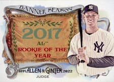 Aaron Judge 2022 Topps Allen & Ginter Banner Seasons card