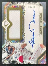 2025 Topps Diamond Icons Autographed Jumbo Patches Jarren Duran #AJP-JD card